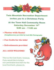 Recreation Christmas Party @ Carroll Town Hall, Community Room