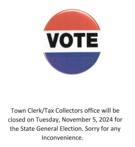 Town Clerk/Tax Collector Office Closed @ Town Clerk/Tax Collector's Office