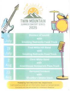 Summer Concert Series – Recreation Department @ Information Booth